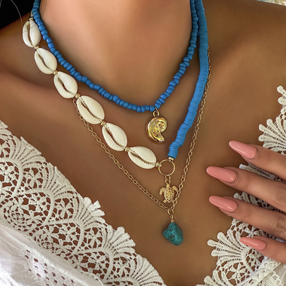 Bohemian Shell Layered Necklace