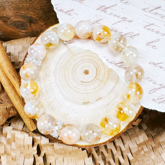 #9【Wealth · Action · Manifestation】Natural Yellow Tower Quartz Bracelet