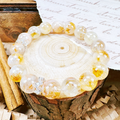 #9【Wealth · Action · Manifestation】Natural Yellow Tower Quartz Bracelet