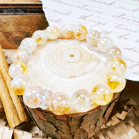 #9【Wealth · Action · Manifestation】Natural Yellow Tower Quartz Bracelet