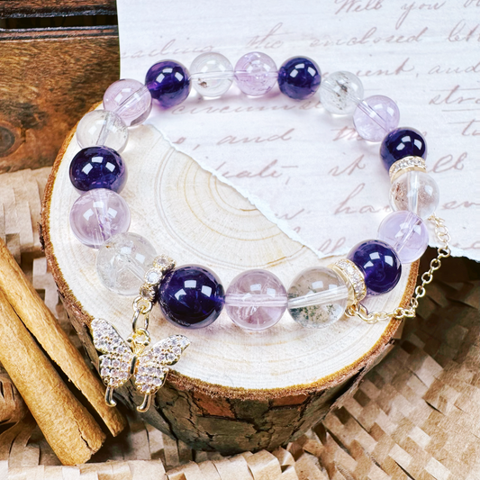 #13【Action, Wisdom, Spirituality】Natural Amethyst Bracelet