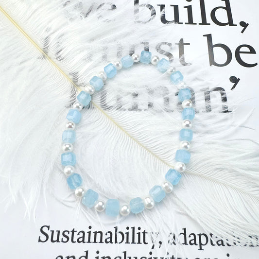 #NO.14【Courage, Calmness, Nourishment.】Natural Aquamarine Bracelet