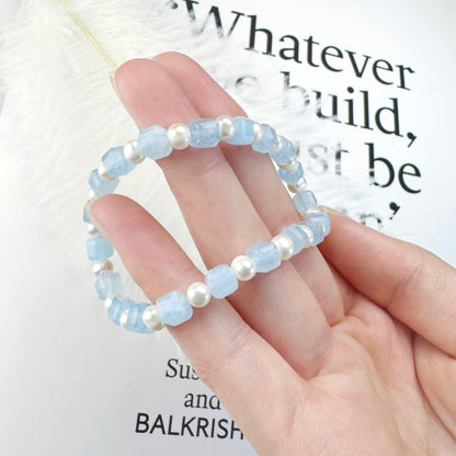 #NO.14【Courage, Calmness, Nourishment.】Natural Aquamarine Bracelet