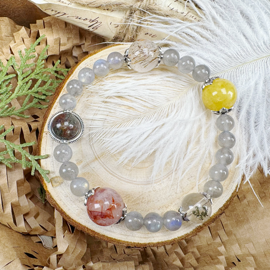 #8【Tenderness, Intuition, Protection】Moonstone, Polychrome Crystal