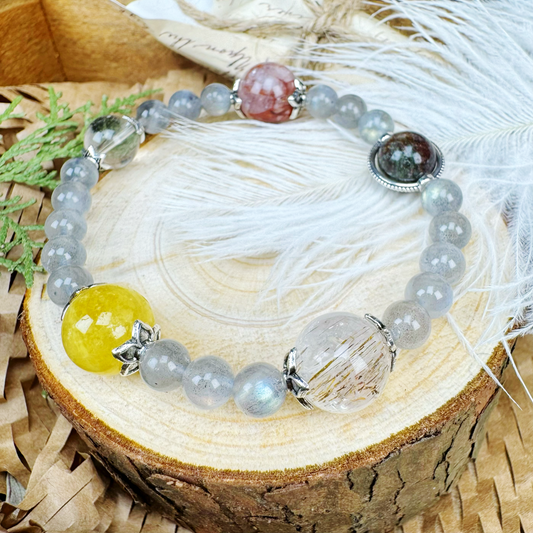 #8【Tenderness, Intuition, Protection】Moonstone, Polychrome Crystal
